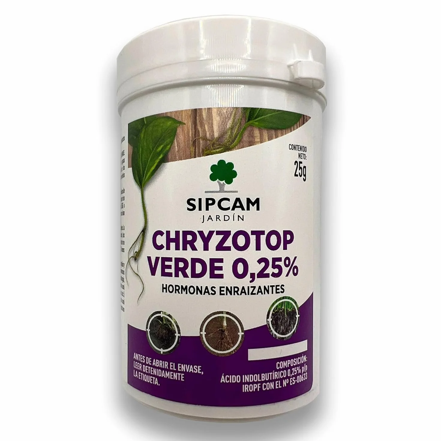 Sipcam Chryzotop Verde 025% hormonas enraizantes 25g polvo enraizante