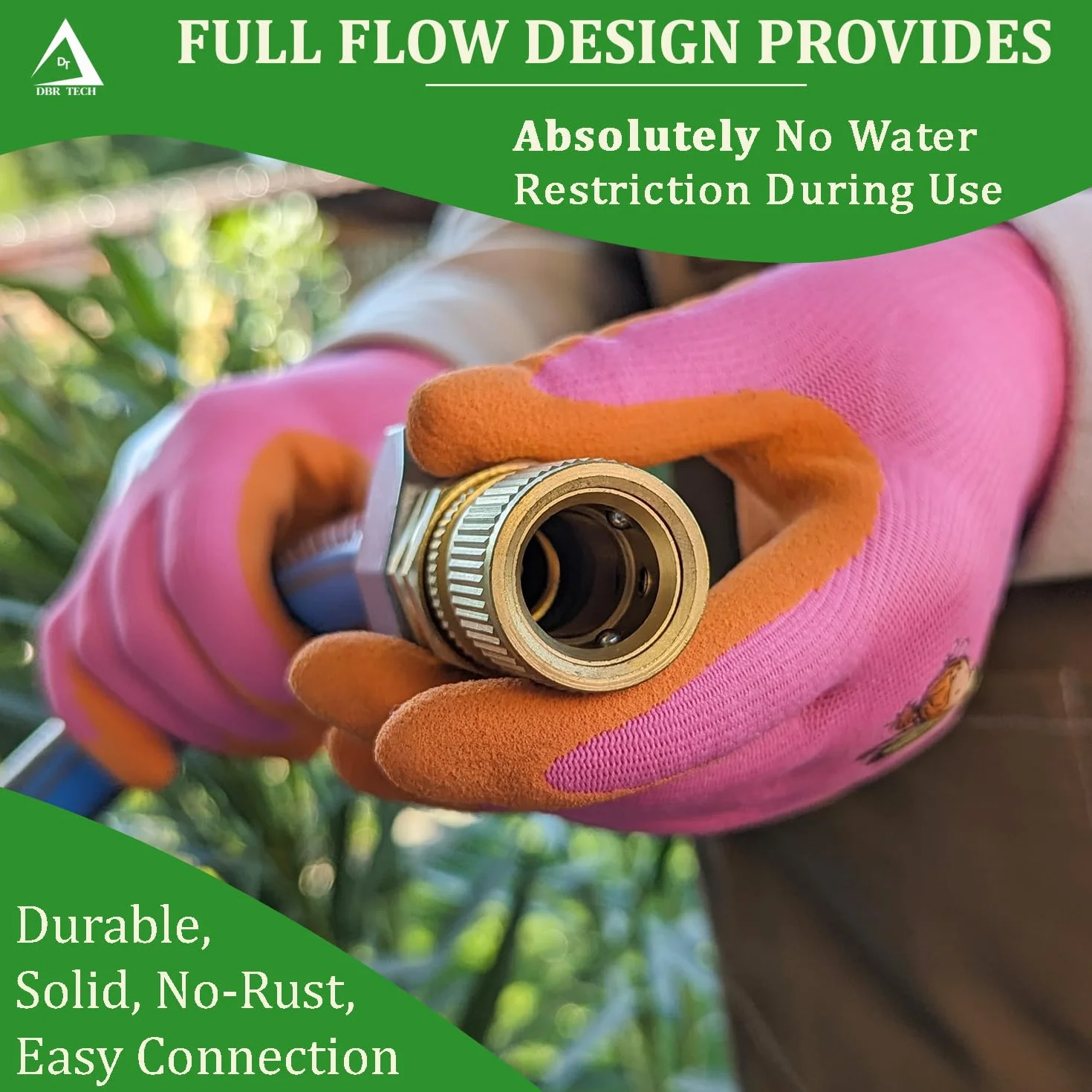 Accesorios de conexión rápida para manguera de agua de alta resistencia (latón de alta calidad para una durabilidad superior), conector de manguera de liberación rápida, apto para mangueras de