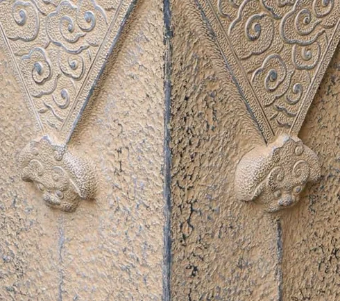 Soporte de pilar piedra antigua columna decorativa jardín hogar