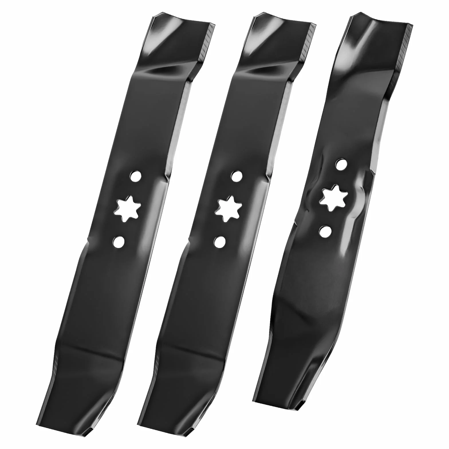 Kit de cuchillas para cortacésped 942-04125 y 942-04124, compatible con cubierta Cub Cadet/MTD/Troy Bilt de 46 pulgadas, cuchillas de repuesto para cortacésped LT1045 LT1046 i1046, reemplaza 742-04124
