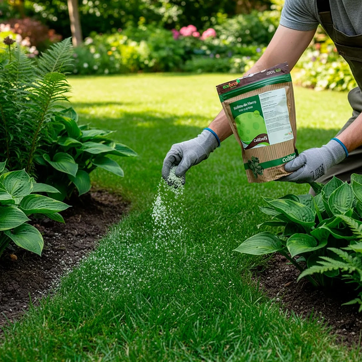 CULTIVERS Sulfato de Hierro Heptahidratado Granulado 2x1 kg para Jardinería y Hogar