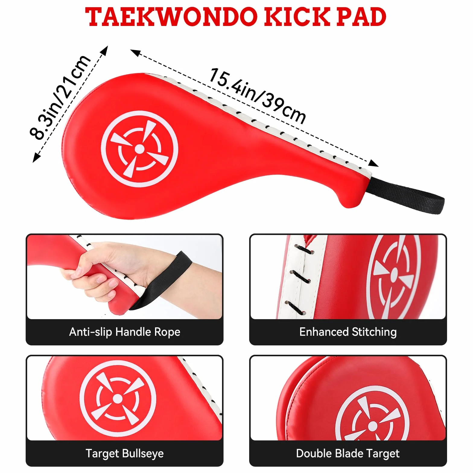 Set de Kick Pads para Niños – Kick Pad de Taekwondo, Manopla Curva & Doble Paddle de Patada para Artes Marciales