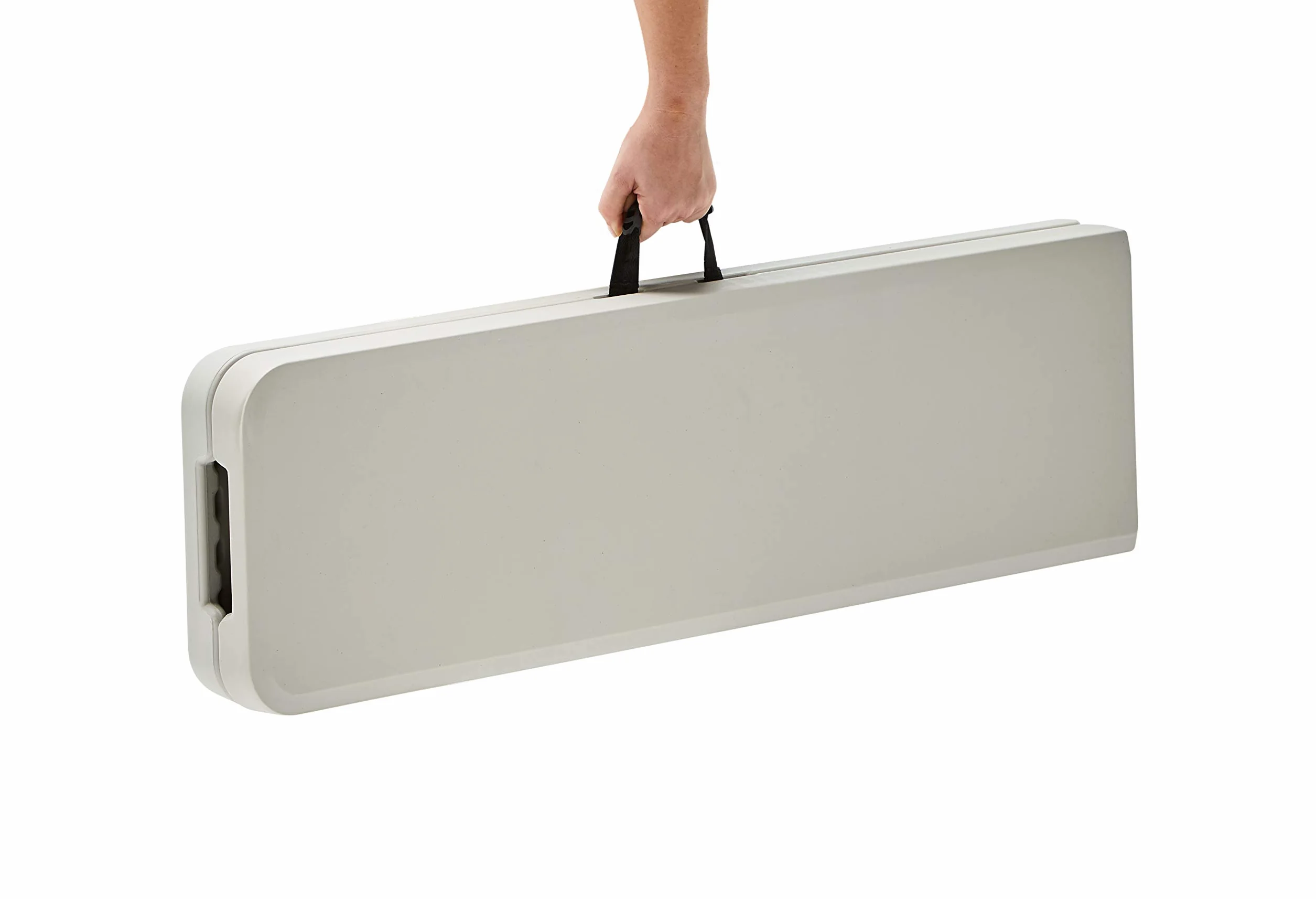KG KITGARDEN Banco Plegable Portátil Multifuncional 180x28x43cm Blanco