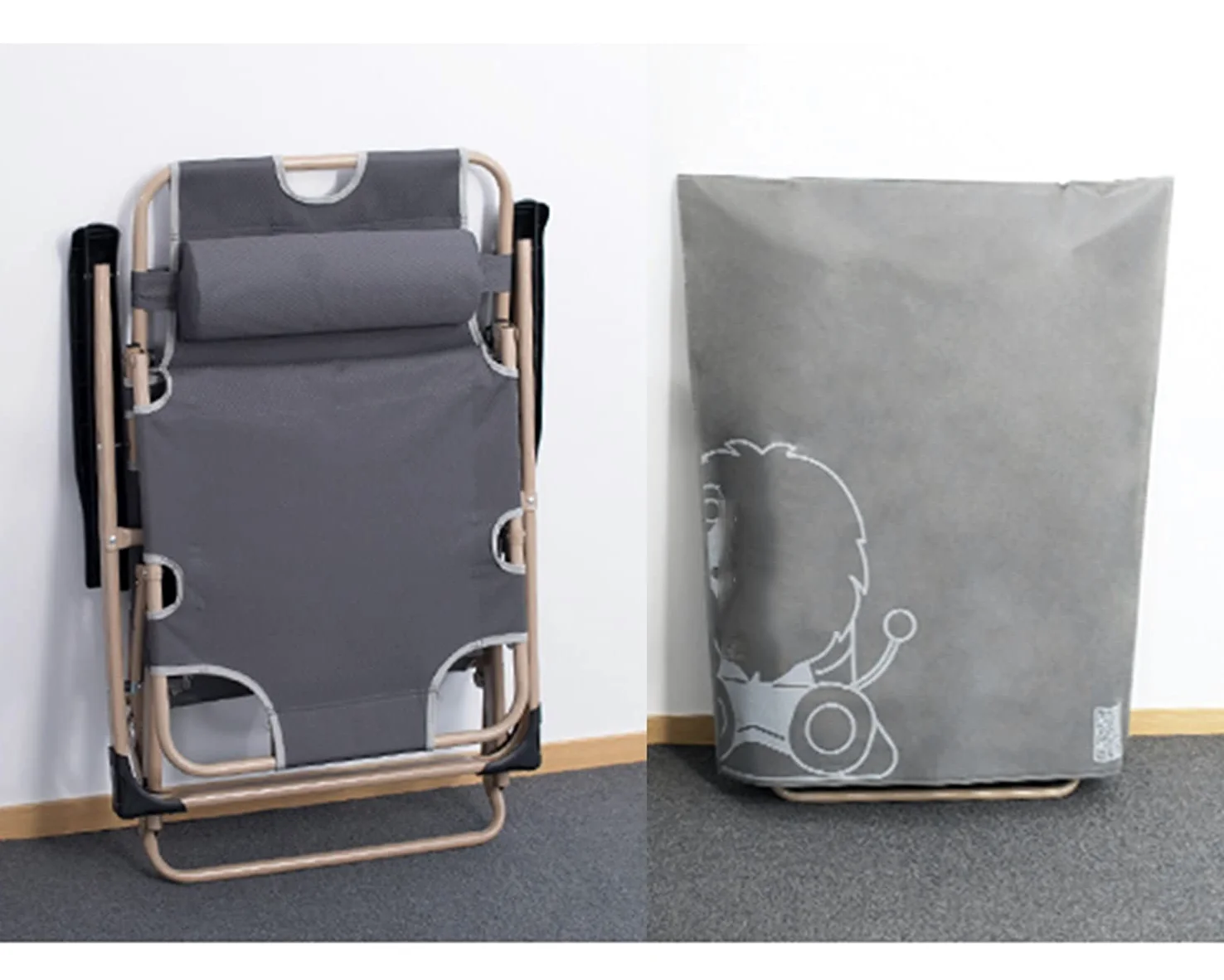 sdneNest - Juego de 1 silla de patio de gravedad cero sillas plegables reclinables ajustables al aire última intervensión para terraza, patio, playa, patio con almohada y cojín reclinable (Graya 178 x
