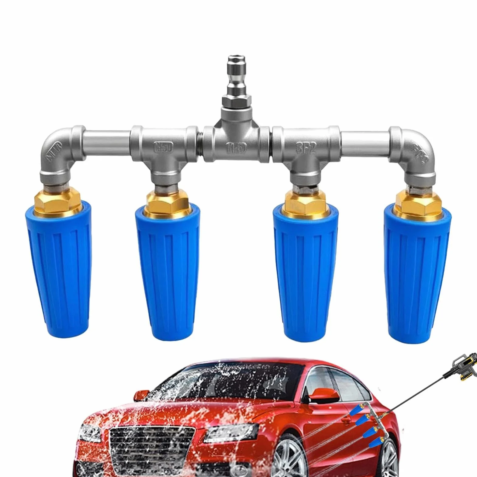 Boquilla Giratoria para Hidrolimpiadora Pulverizador de Agua Ergonómico | Manguera Alta Presión Boquilla Para LavadoCoches, Riego, Jardinería, Limpieza Patios,