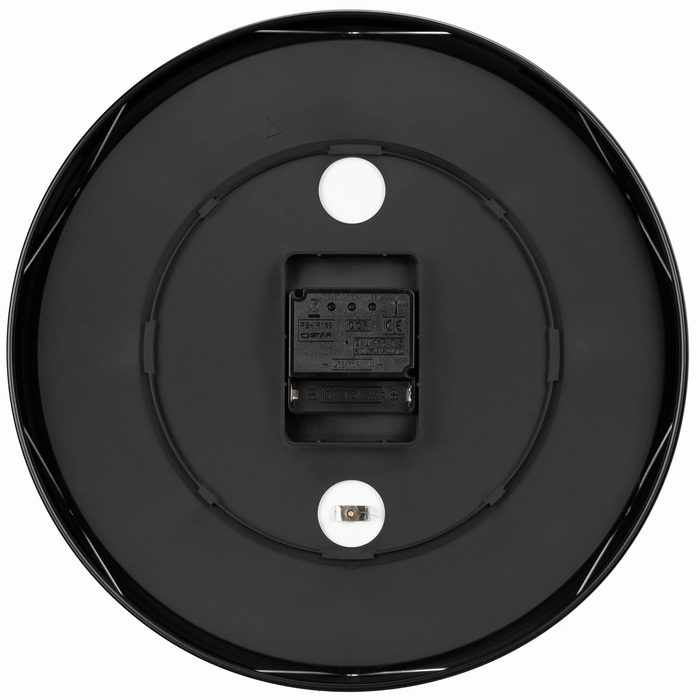 Kienzle Reloj de Pared radiocontrolado DCF Exterior Ø 30 cm con termómetro Resistente a Salpicaduras Marco de Acero