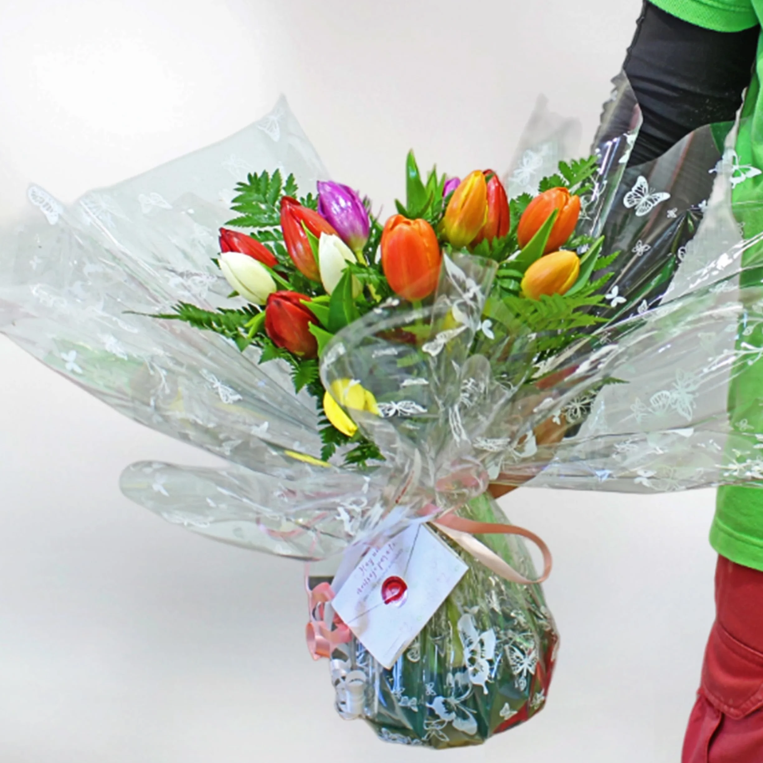TeleROSA Ramo 15 Tulipanes naturales - Flores a domicilio - Incluye tarjeta dedicatoria