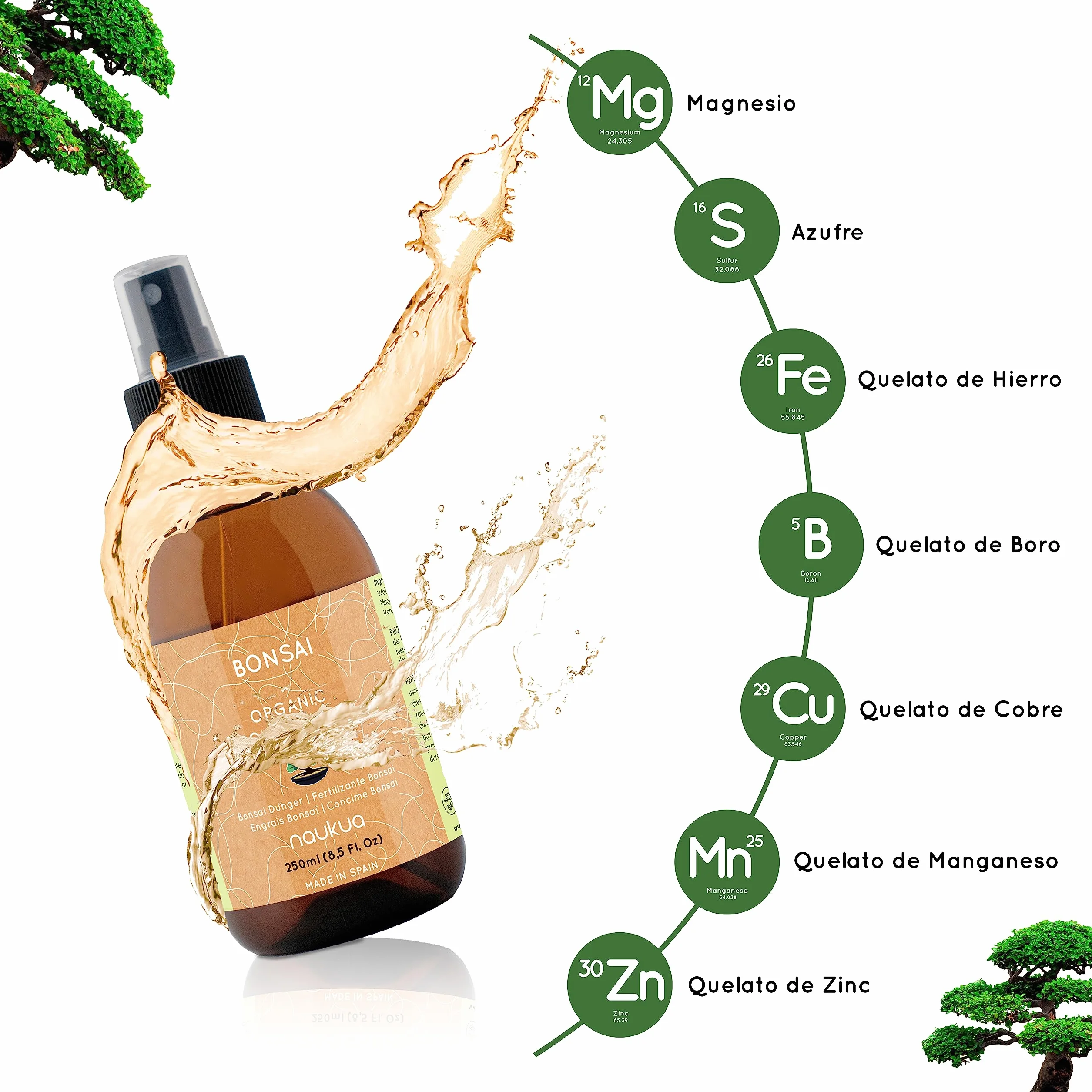 Abono Líquido Orgánico para Bonsais 250ml Fertilizante Natural Spray Listo Para Usar