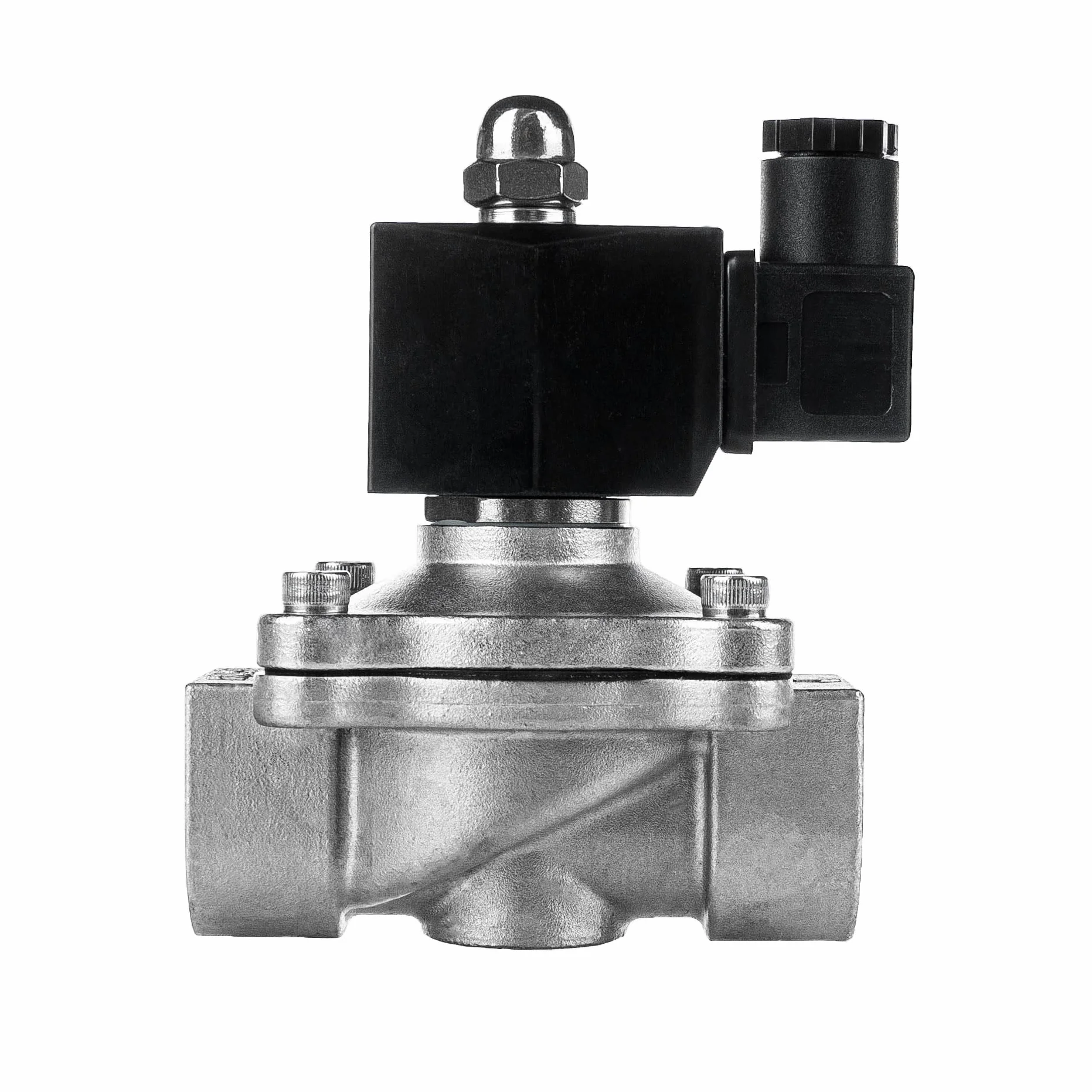 FSA Válvula Magnética de Acero Inoxidable 304 1" 24V DC 0-10 bar Viton cerrada