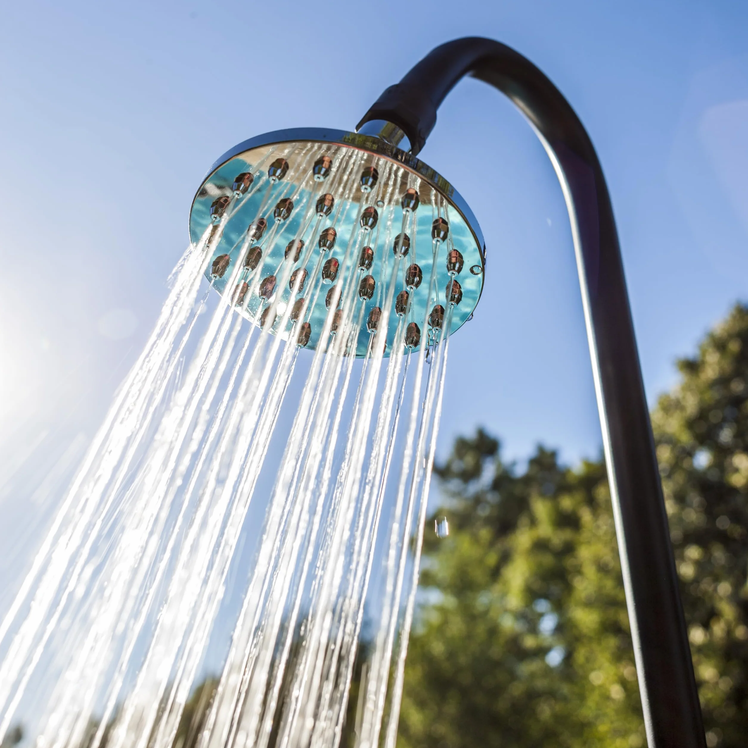 Ducha Solar Exterior para Piscinas Gre AR1009W 9L PVC Aspecto Madera