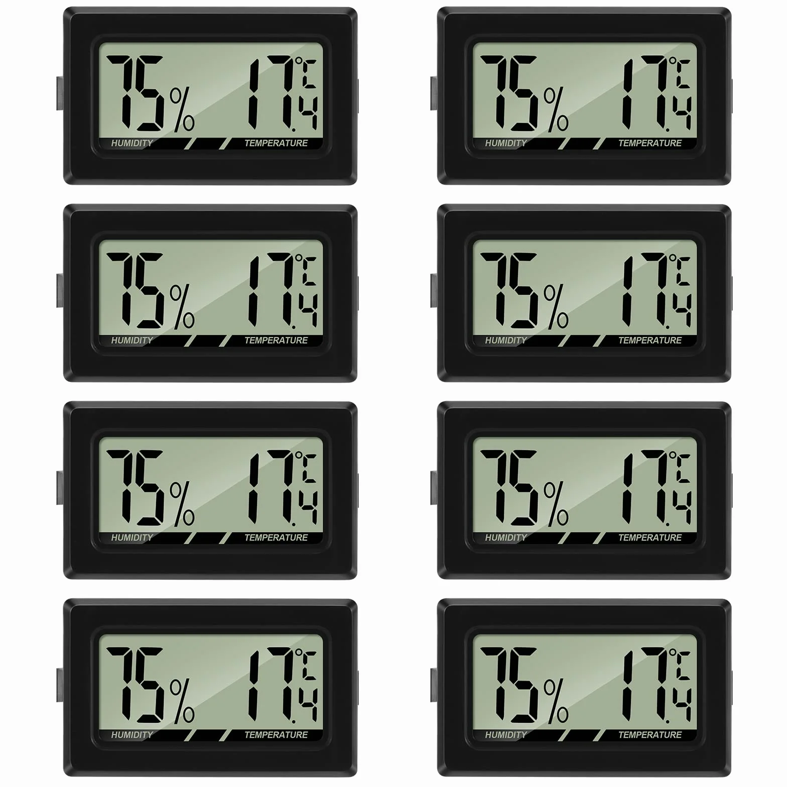 Thlevel Mini Termómetro Higrómetro Digital 8 PCS Sensor Temperatura Humedad para Interior Exterior