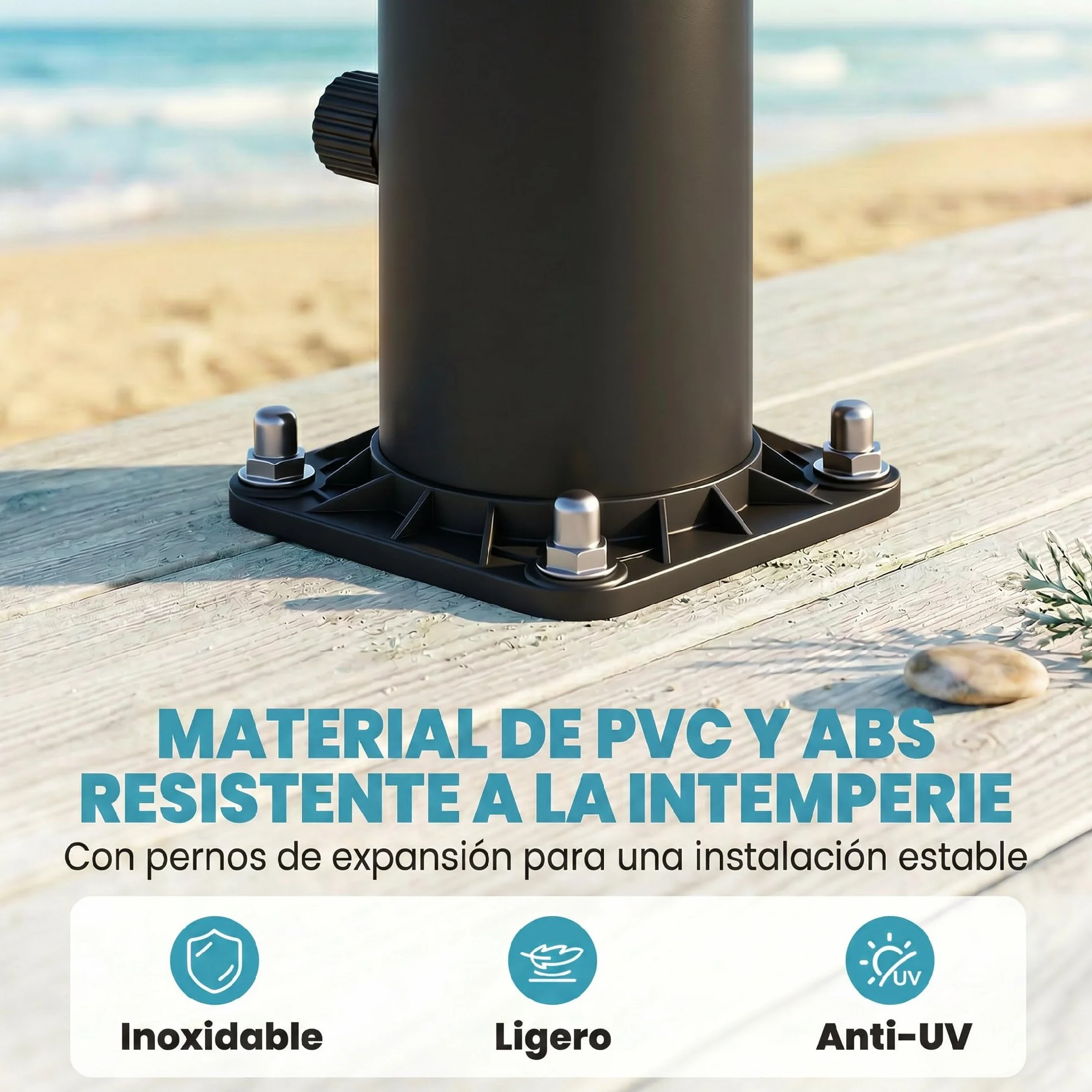 Outsunny Ducha Solar de Jardín 20L Exterior con Cabezal Rociador Agua Fría y Caliente 60°C Protección Congelamiento 42x11x215 cm Negro