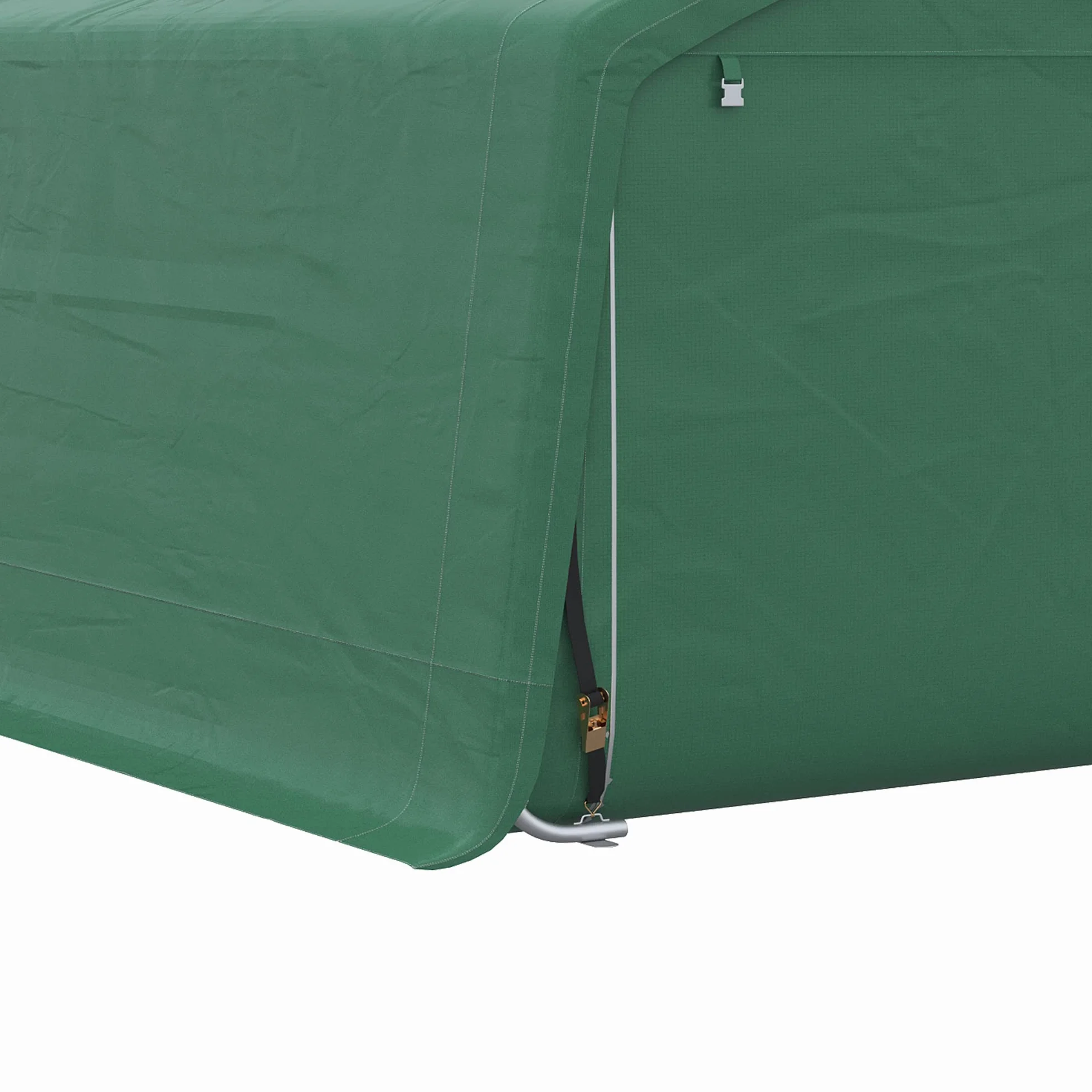 Outsunny Tente Garaje Carport 6 x 3 m Acier galvanisé PE Haute densité 180 g/m² imperméable Anti-UV