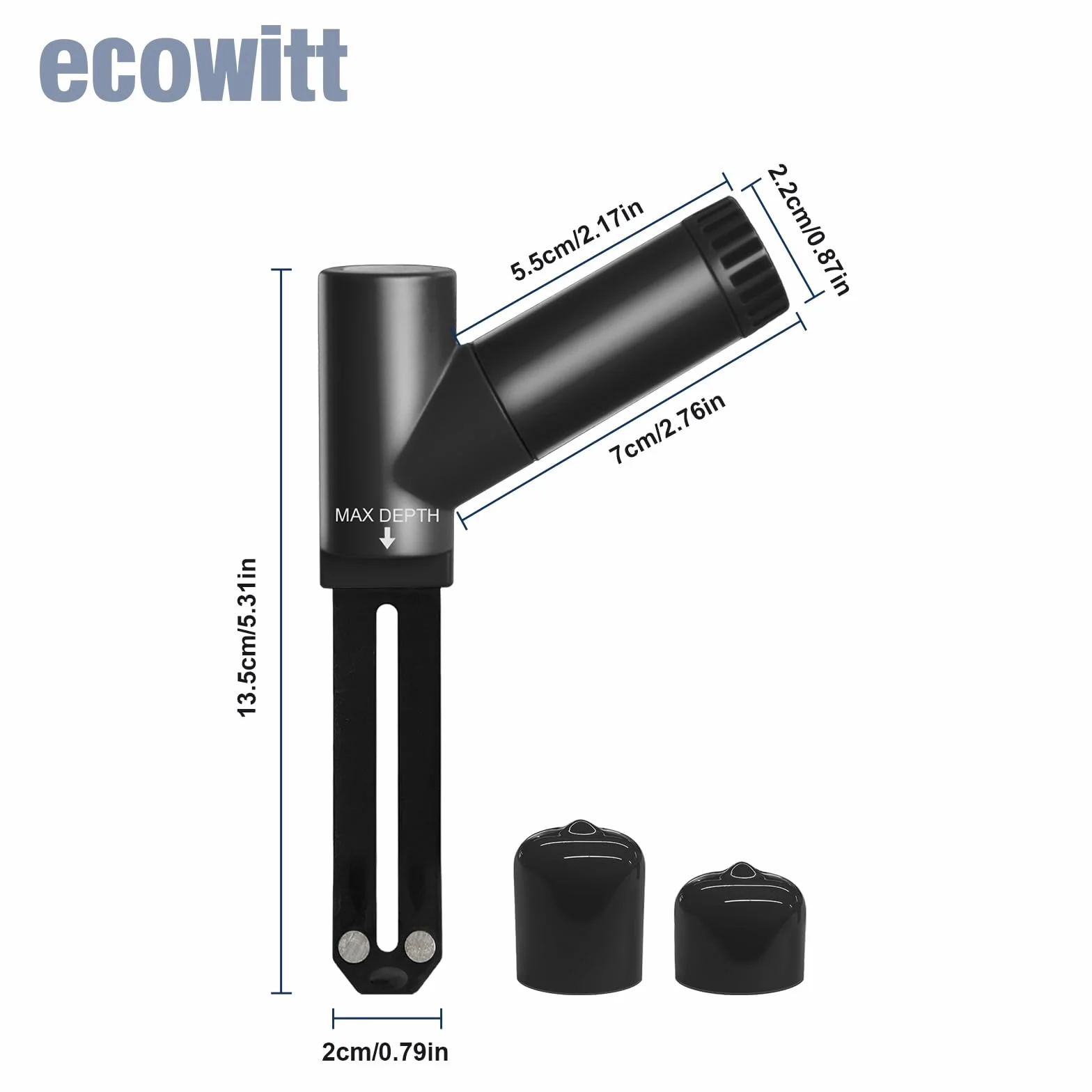 ECOWITT WH52 Sensor de Humedad del Suelo 3 en 1 16 Canales + EC + Temperatura, Higrómetro para Plantas Interior/Exterior