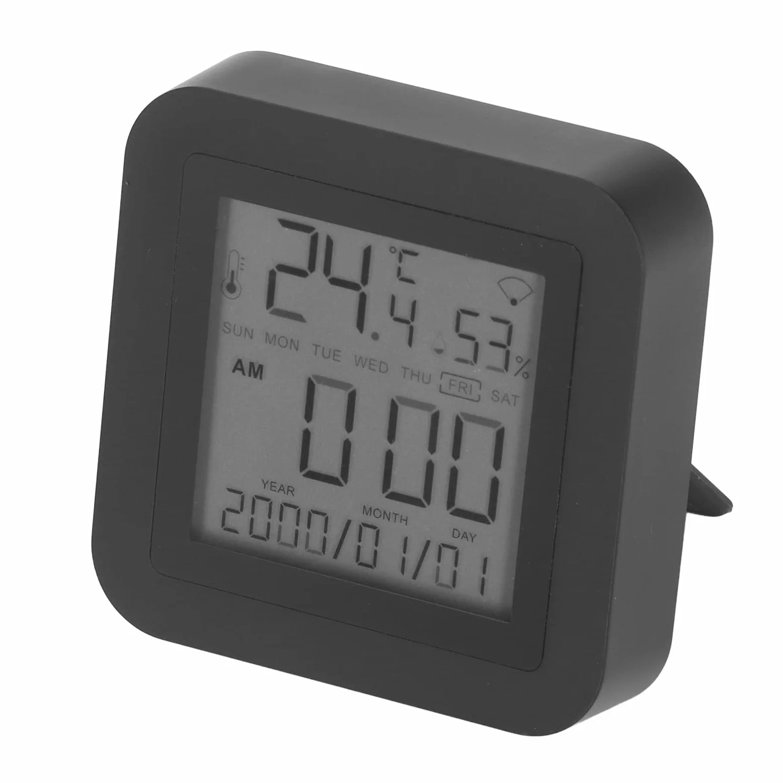Termómetro higrómetro inteligente WIFI con control remoto por infrarrojos y pantalla LCD, medidor de temperatura y humedad compatible con Smart Life y Tuya APP, DC 5V, 2.4GHz WIFI