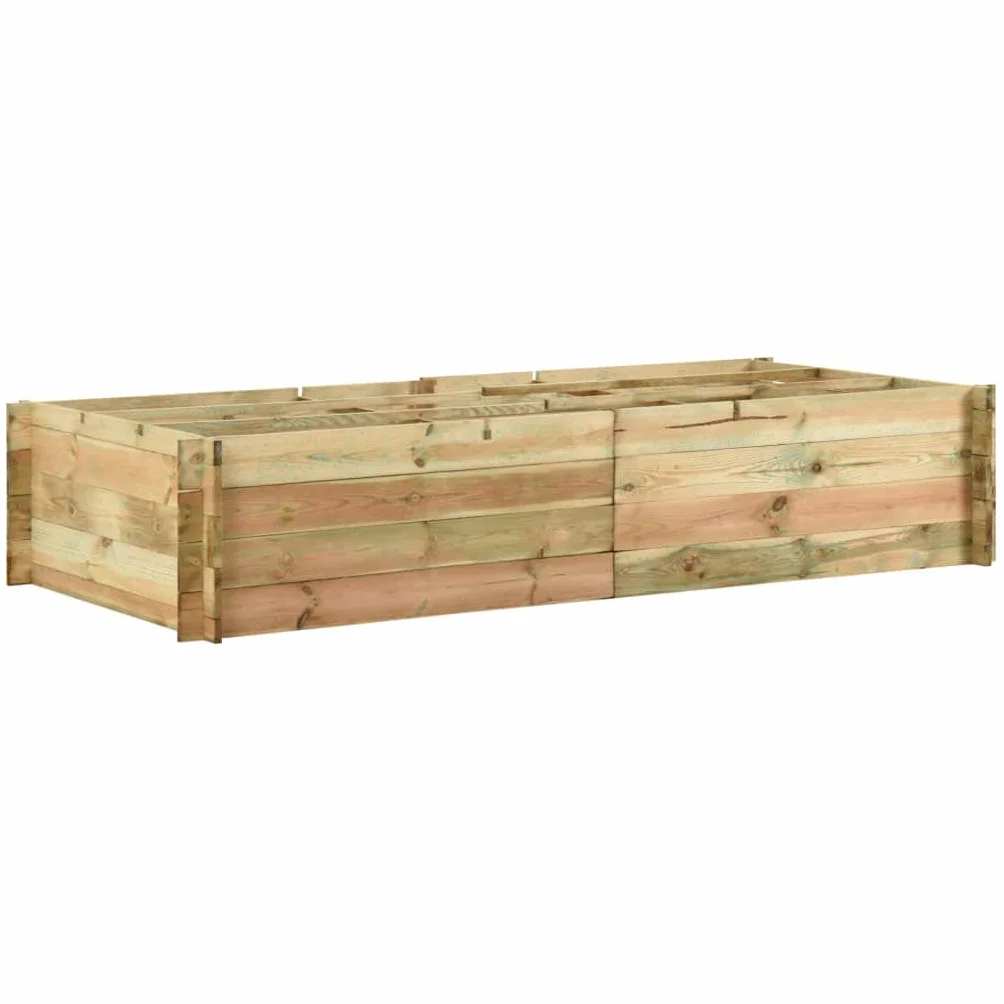 vidaXL Jardinera de Huerto Madera de Pino Plantador Sembradora Macetero