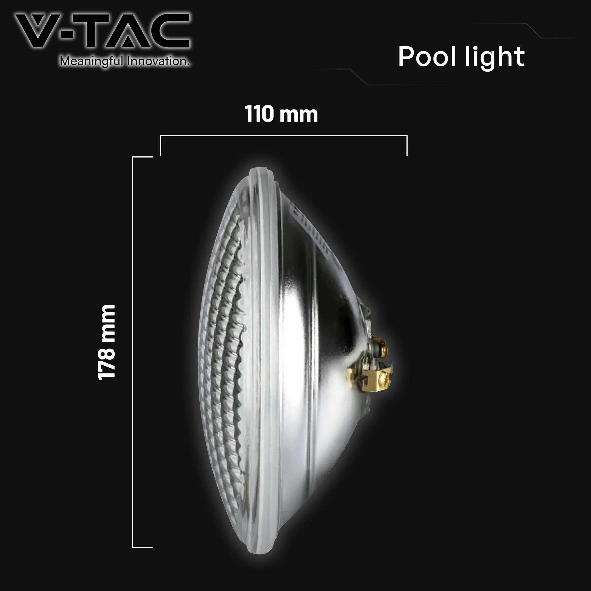 V-TAC Lámpara LED para Piscina 12W PAR56 1260 Lúmenes IP68 Blanco Frío