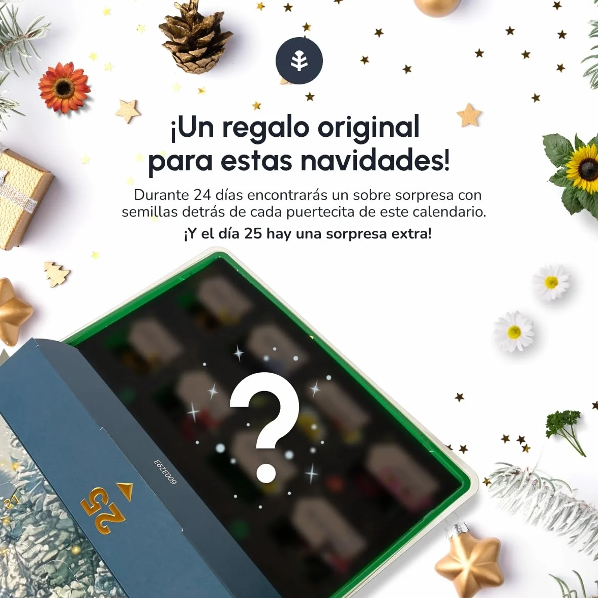 Calendario de Adviento de Semillas con Mini Invernadero Planeta Huerto