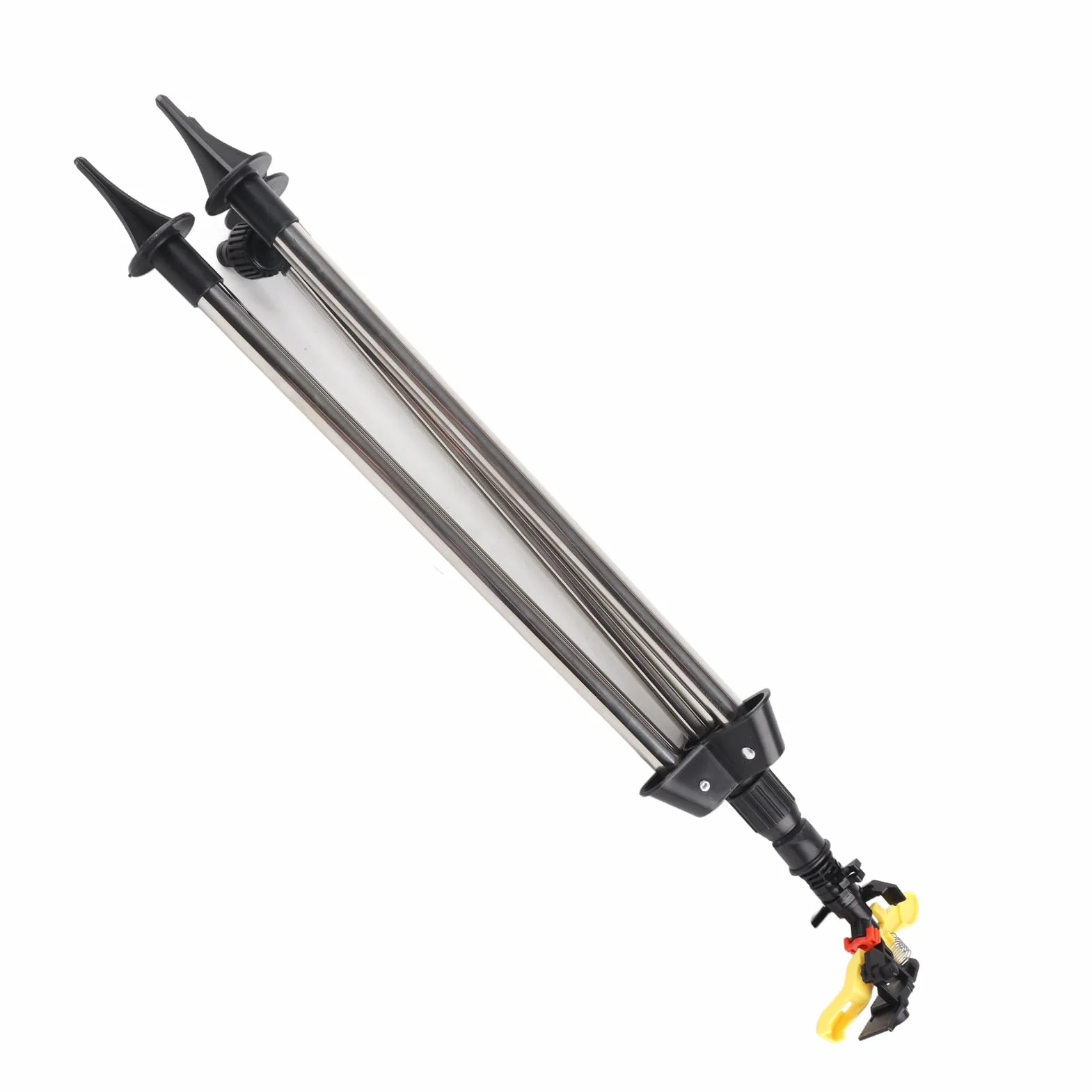 SUNGOOYUE Aspersor Atomizador Giratorio de Acero Inoxidable para Césped, Aspersor de Jardín con Trípode Ajustable de 45 a 89 Cm, Rociador de 30 a 360 Grados para Jardineros, Riego de Flores y