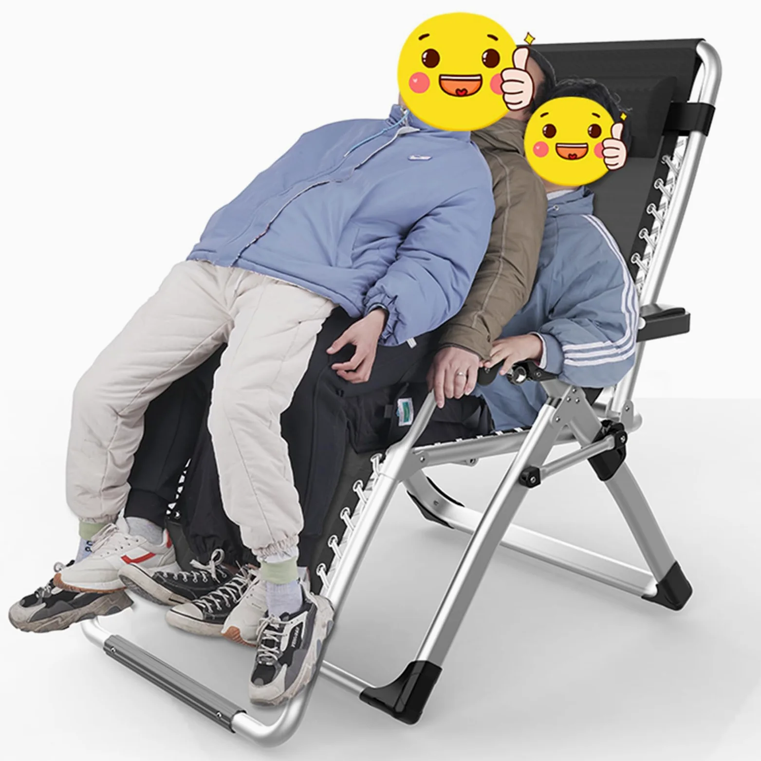 Sillón reclinable de Gravedad Cero, sillón de Siesta para balcón, Oficina, tumbonas de jardín, sillón reclinable de aleación de Aluminio con Almohadilla de algodón, Silla de Playa para exter