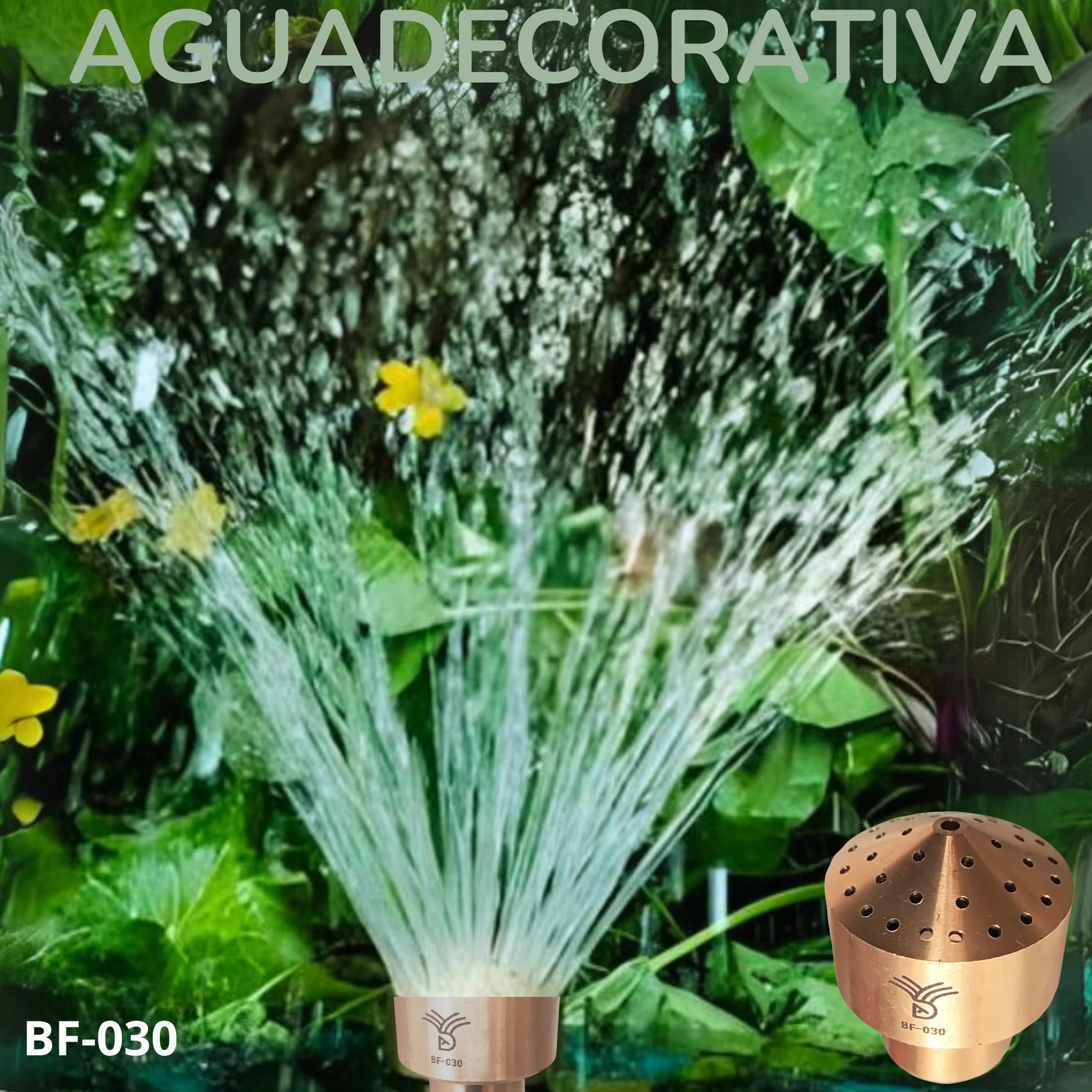 Boquillas para Fuentes de Jardín Fuegos Artificiales Rosca 1/2" Latón BF-030