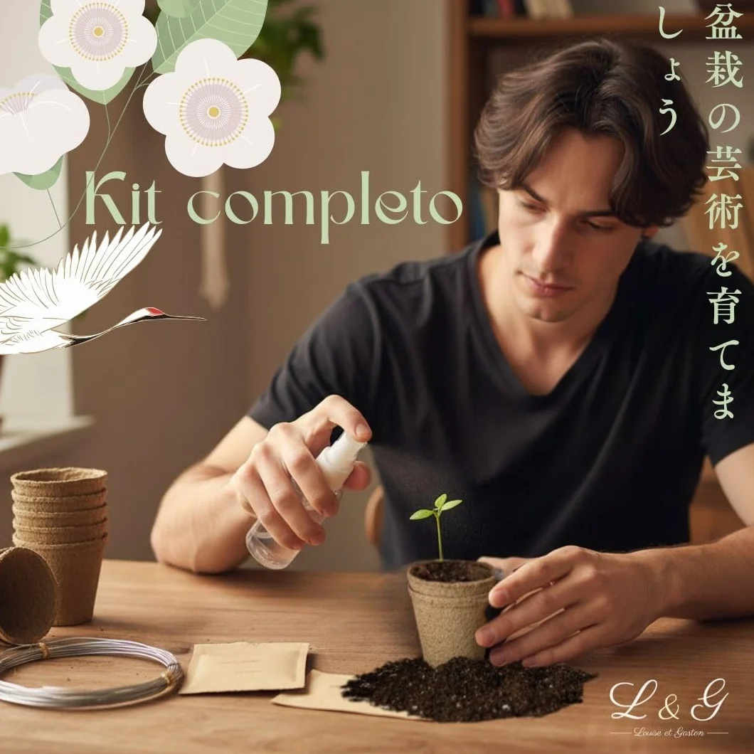 Kit Bonsái Completo para Cultivar 6 Semillas Naturales Jardinería Interior