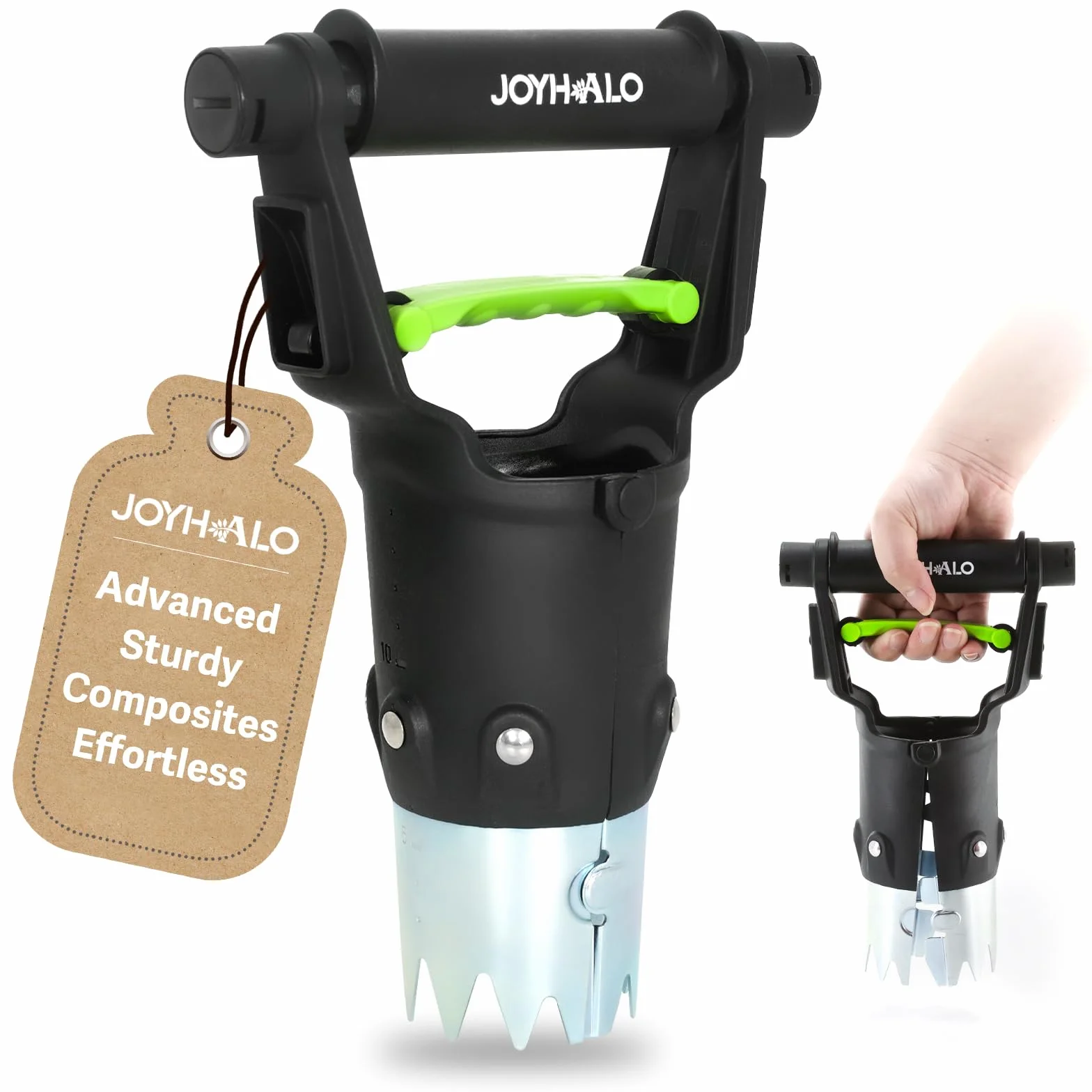 joyhalo Herramienta para plantar bulbos de jardín, herramienta de plantación de bulbos de 5 pulgadas de profundidad, herramientas de jardinería de jardín, macetas de bulbos de liberación automática de