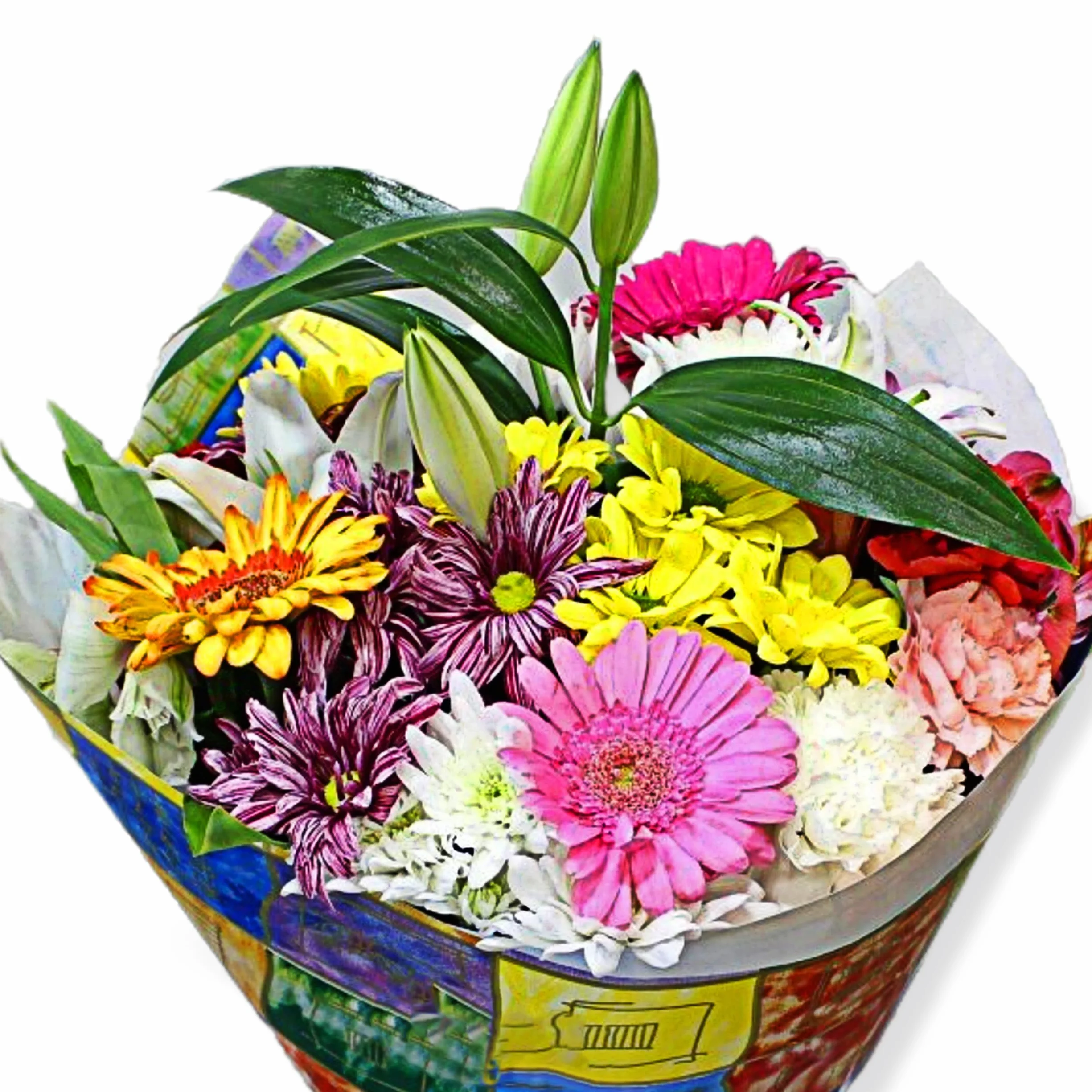 TeleROSA Ramo Primaveral Flores Naturales a Domicilio Entrega Lunes a Sábado Tarjeta Dedicatoria