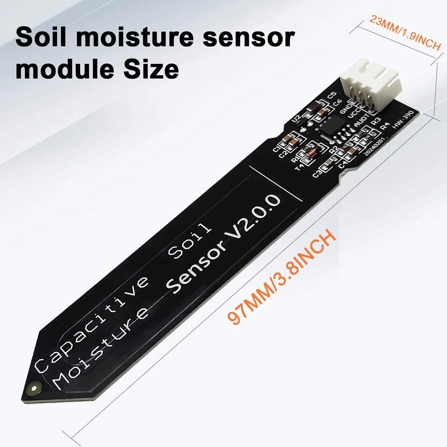 Sensor de humedad del suelo, higrómetro capacitivo sin corrosión para Arduino
