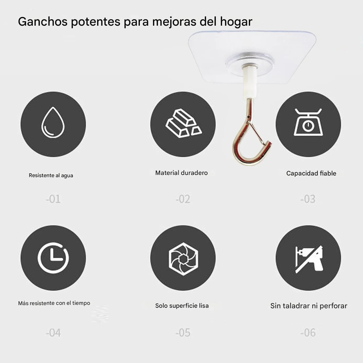 Ganchos Para Plantas De Techo Autoadhesivos Con Hebilla De Seguridad Colgador Resistente Uso Intensivo Hogar