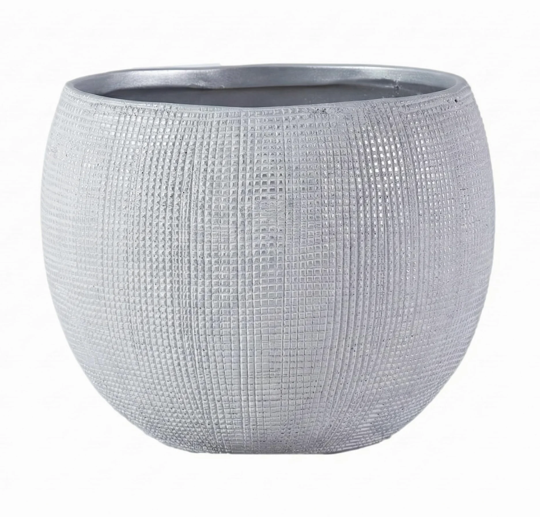 Olly & Rose Barcelona - Macetas de cerámica de color gris claro, 25 cm, macetas grandes para exteriores e interiores, macetas grises