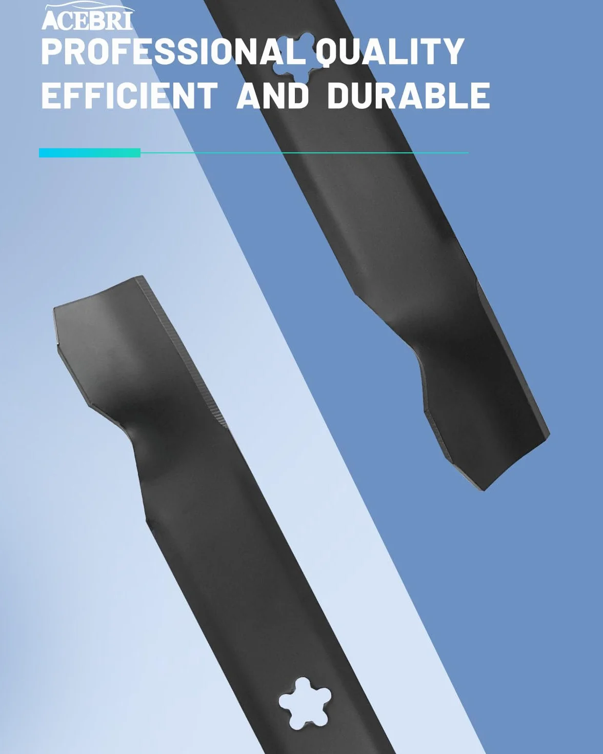 ACEBRI Cuchillas de alta elevación de 50 pulgadas para Husqvarna 532137380, para Poulan 532137380, AYP 137380, 156468, 532137380, para Craftsman 137380 cuchillas de cortacésped, paquete de 3