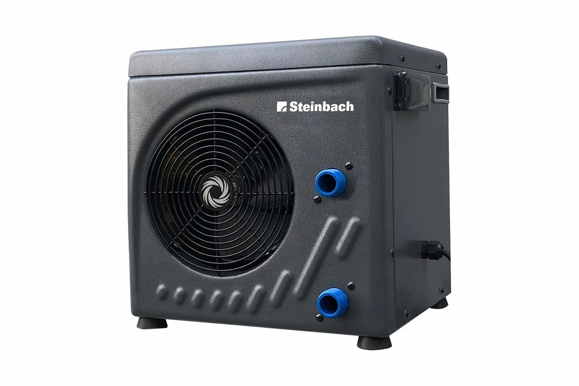 Steinbach Bomba de Calor Mini 049275 para Piscinas hasta 20.000 l con Pantalla LED y Sensor de Flujo