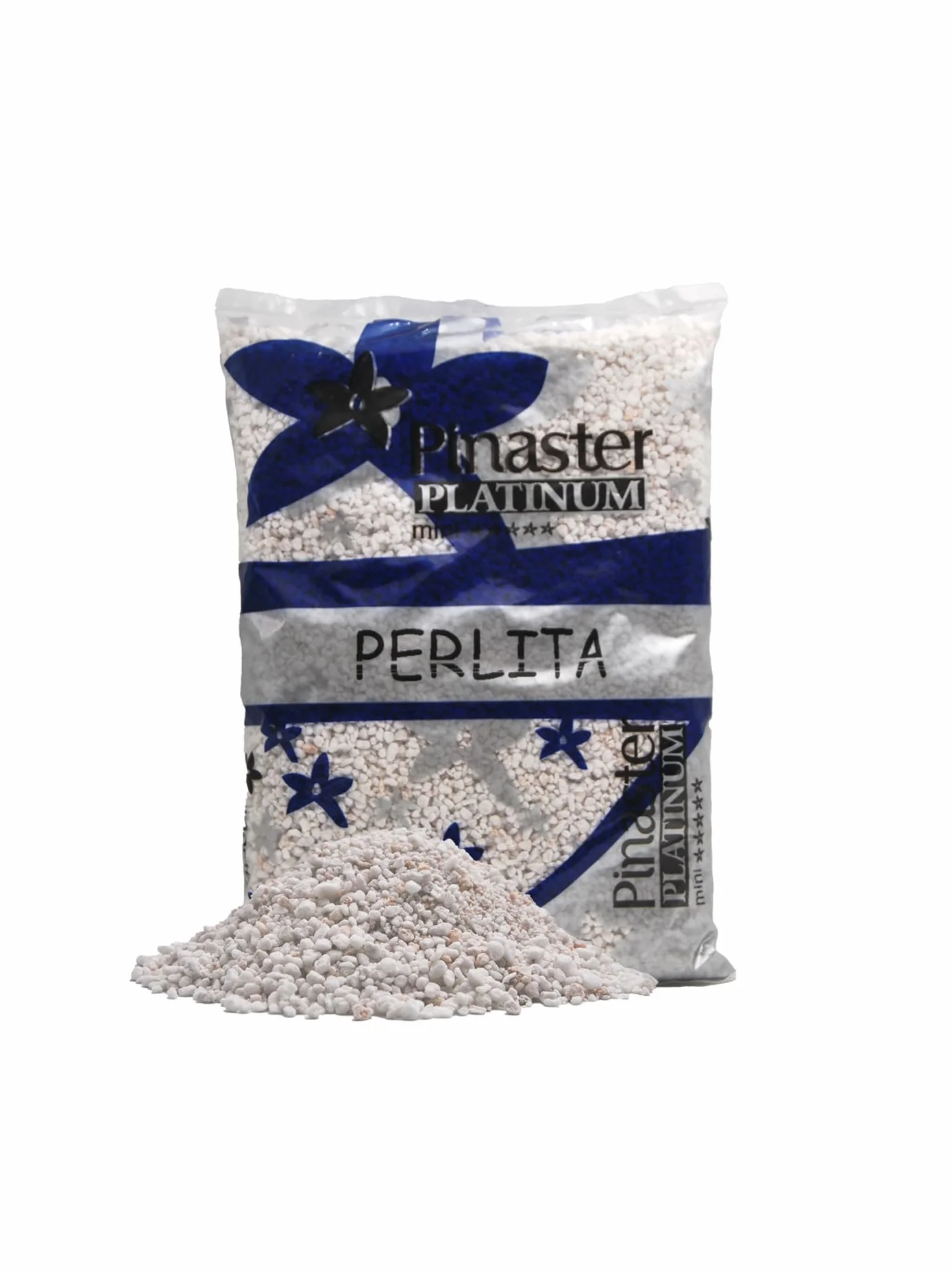 Pinaster Platinum Perlita para Plantas - 5 litros - Granulometría 2-6 mm - Sustrato Profesional para Macetas, Semilleros, Cactus, Huertos, Hidroponia - Mejora el Drenaje y La Oxigenación
