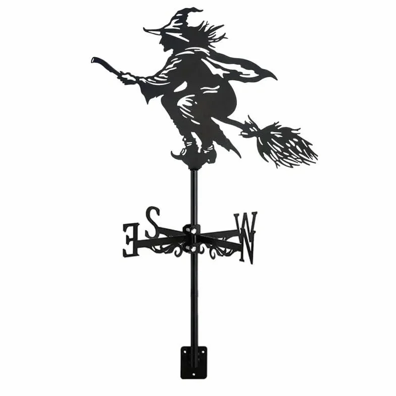 Veleta de Metal Witch de Acero Inoxidable con Soporte para Techo para Exterior