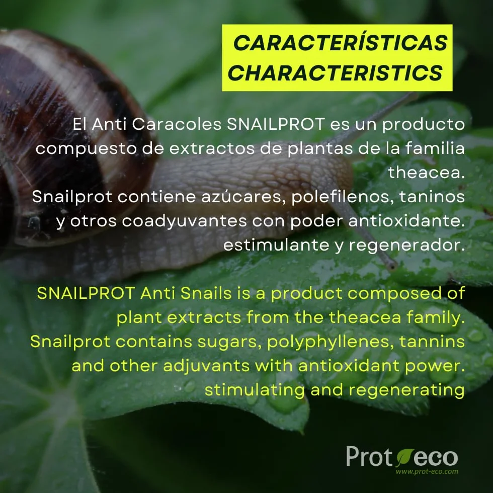 Snailprot PROT-Eco 100 ml | Ecológico repelente contra caracoles y babosas | Natural para huertos y jardines