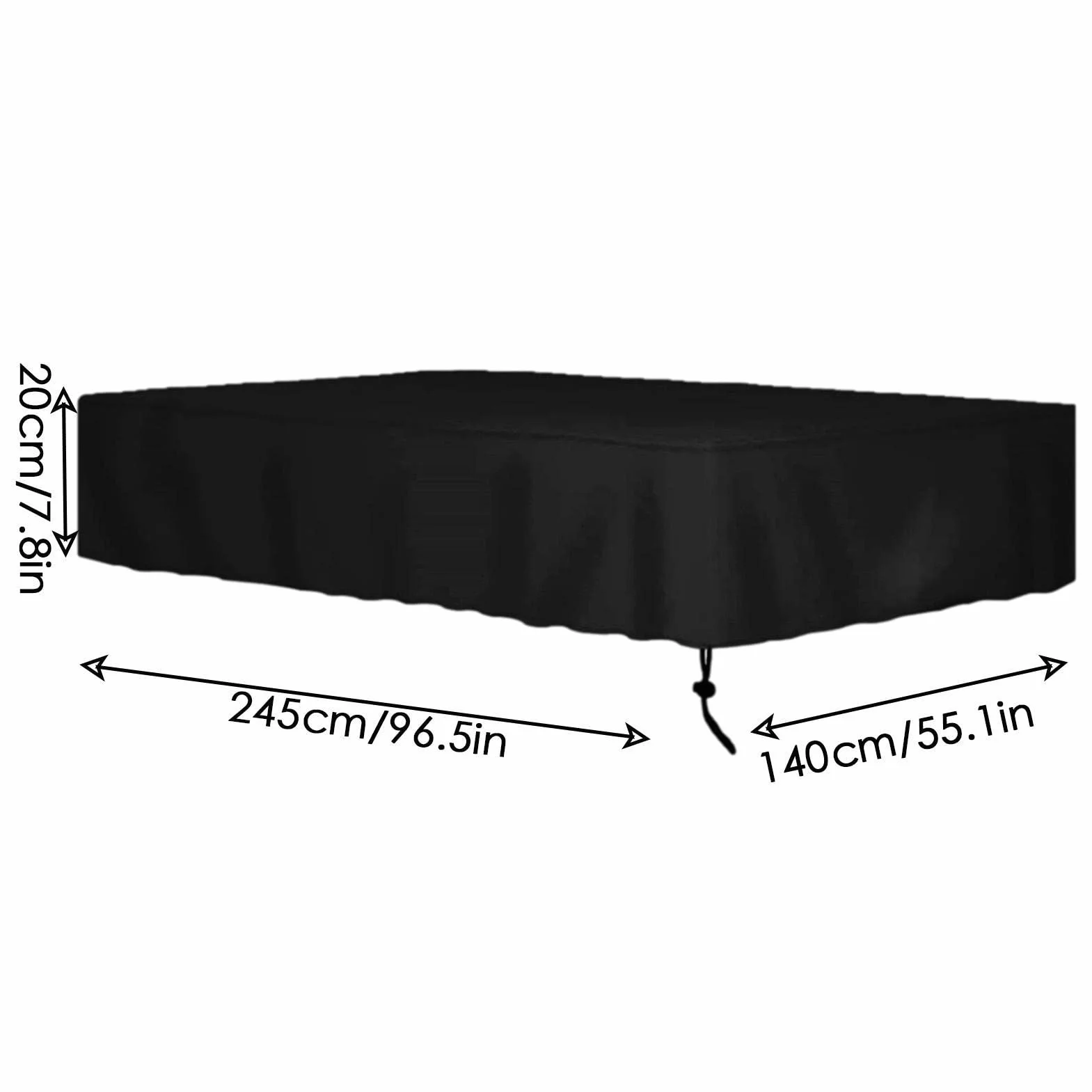 Cubierta para Billar Impermeable Tela Oxford 210D 7/8/9 Pies con Cordón