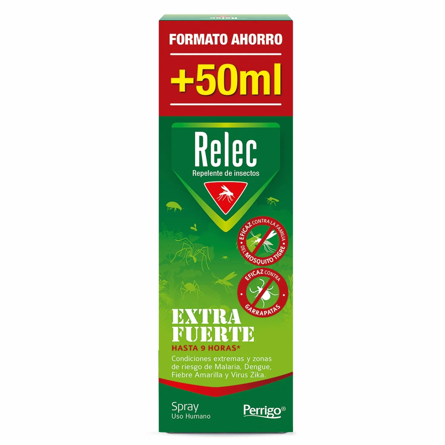 Relec Extra Fuerte Spray Antimosquitos 125ml Repelente Mosquitos Tigre Protección Picaduras