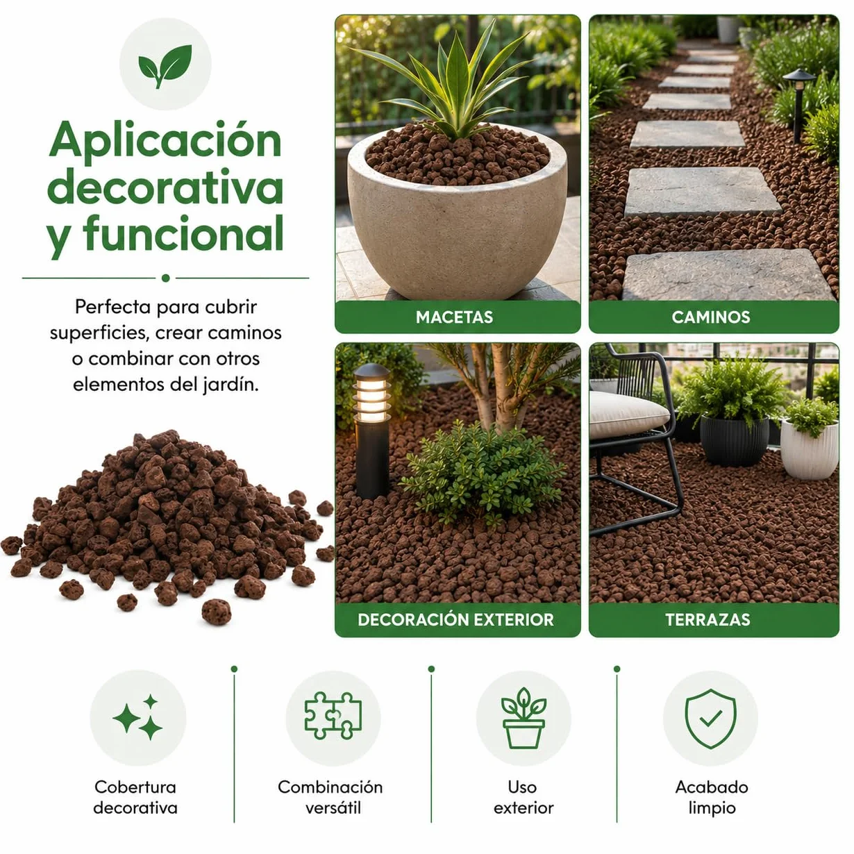 Piedras Volcánicas Naturales 10/25 cm 7 kg 8 L para Jardinería y Decoración