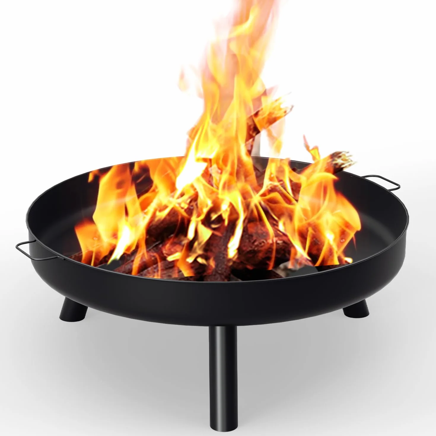 Recipiente para hoguera de 82,5 cm, para el jardín, para exteriores, para camping, fogatas de jardín, hogueras, cubos de fuego y cestas de fuego para el jardín, terraza y balcón