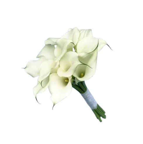 Ramo de Calas Blancas Frescas con 10 Flores en Diseño Moderno y Elegante