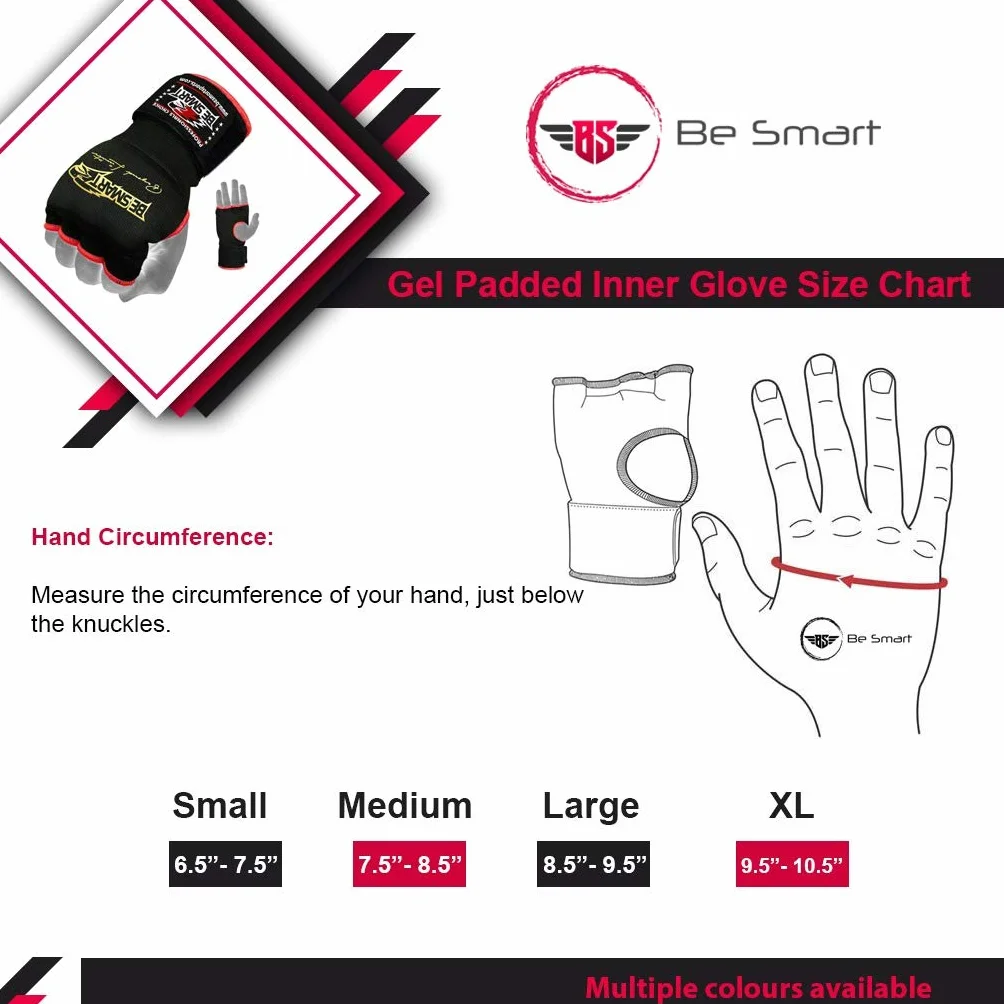 BeSmart Envolturas de mano interiores guantes boxeo puño acolchado vendajes MMA Muay Thai