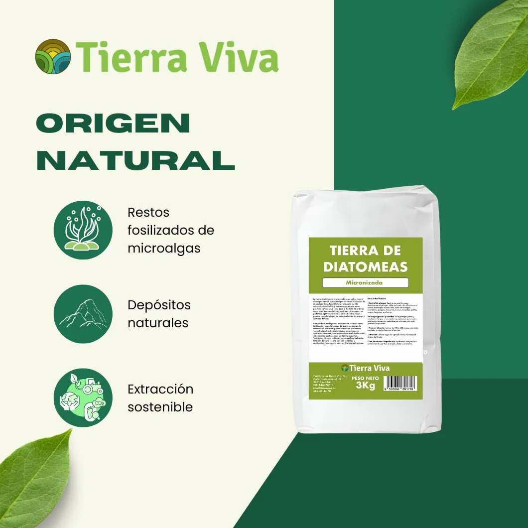 Tierra de Diatomeas Micronizada 3KG 100% Ecológico Sin Aditivos