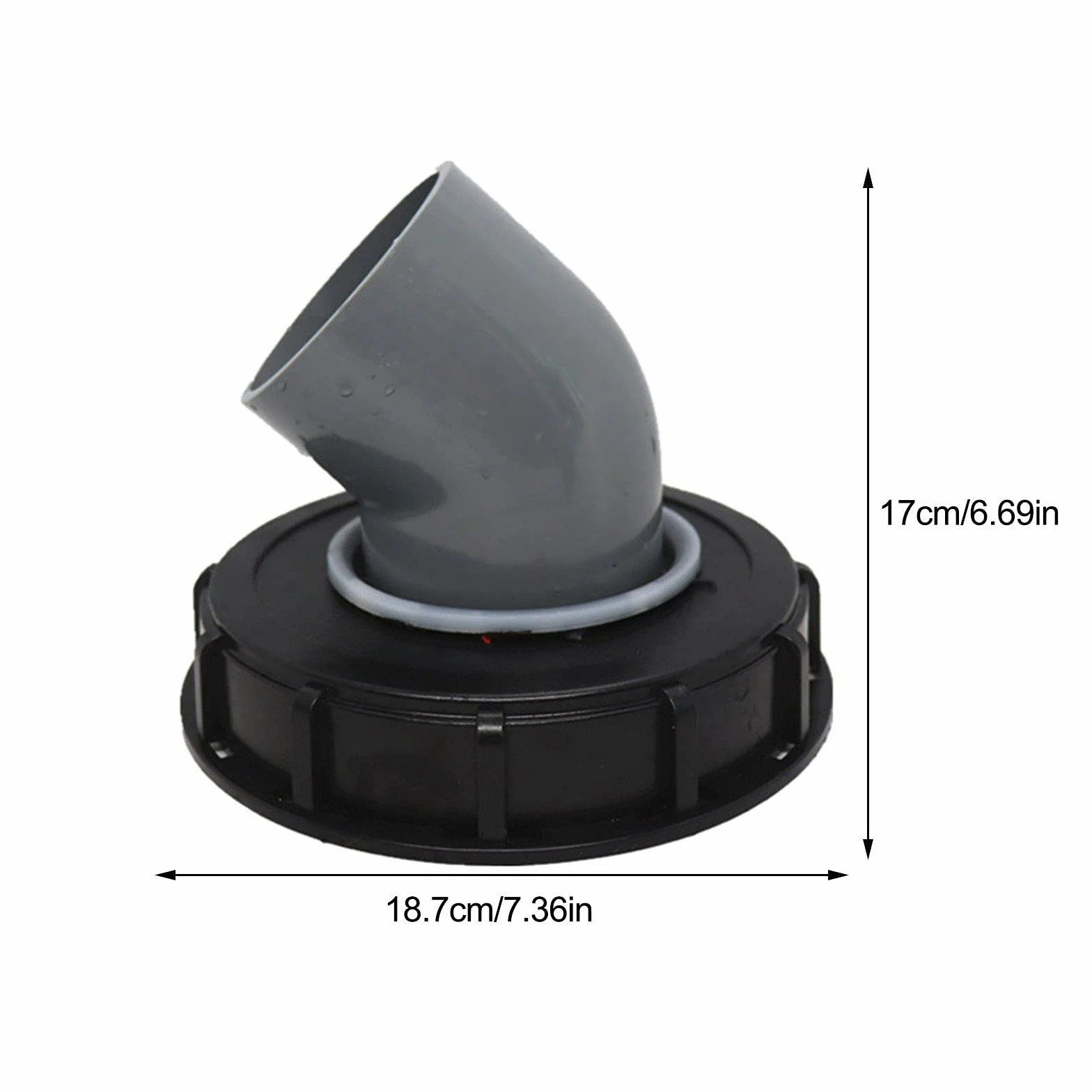 Filtro de Tapa IBC Nailon 163 mm Lavable Negro 45°