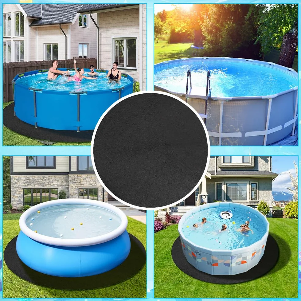 Revestimiento Redondo para Piscinas 4M Extragrueso Evita Pinchazos Lona de Suelo Plegable Base Redonda