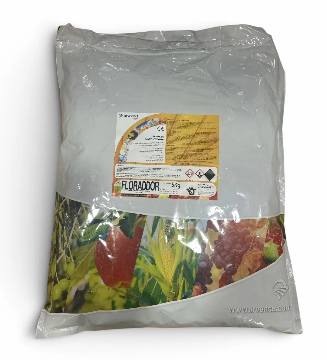Arvensis Agro FLORADDOR, Abono Orgánico-Mineral Sólido para Floración y Cuajado, con Fósforo, Boro y Calcio, 5 kg