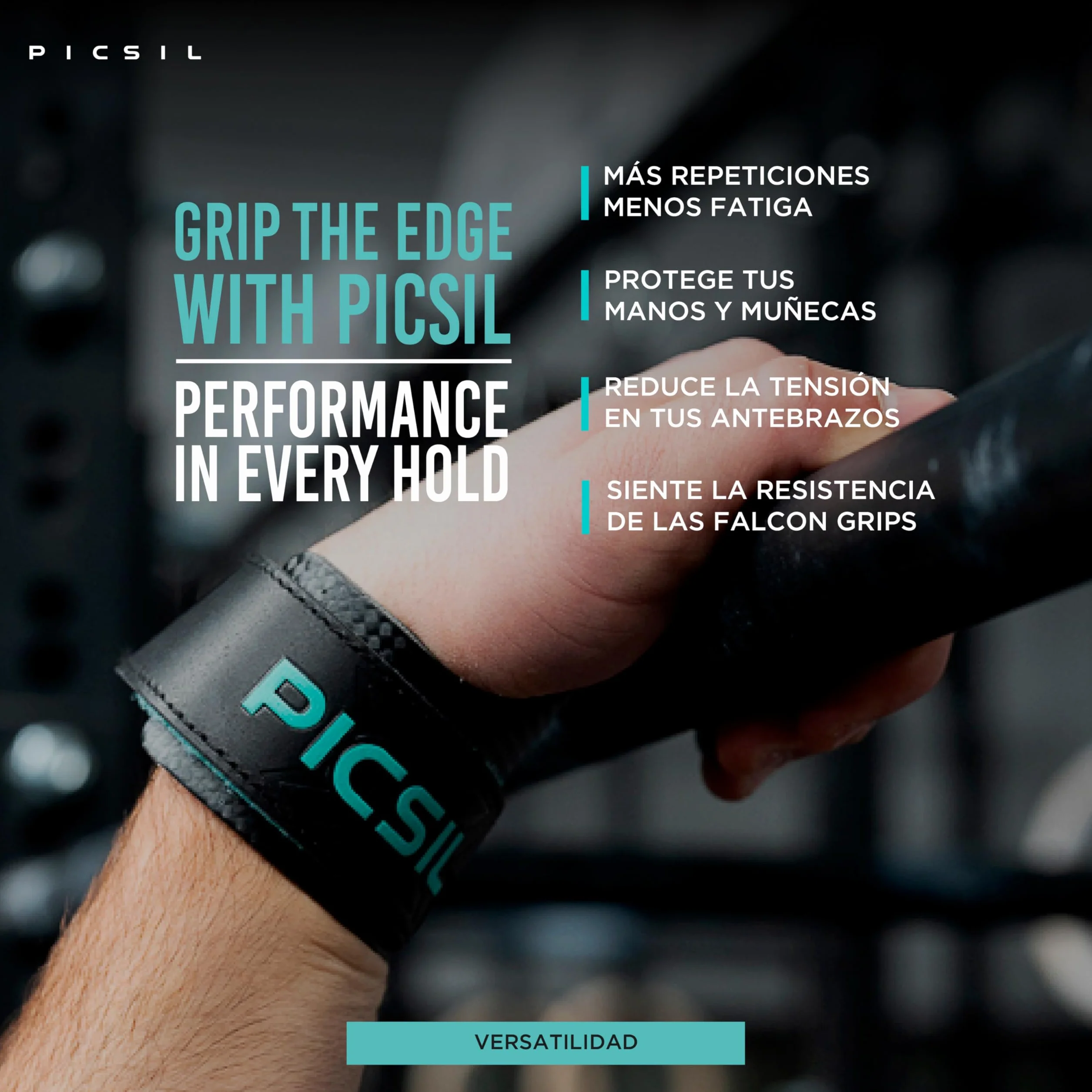 PICSIL Calleras Falcon Cross Training Fibra de Carbono Magnesio Agarre Barras