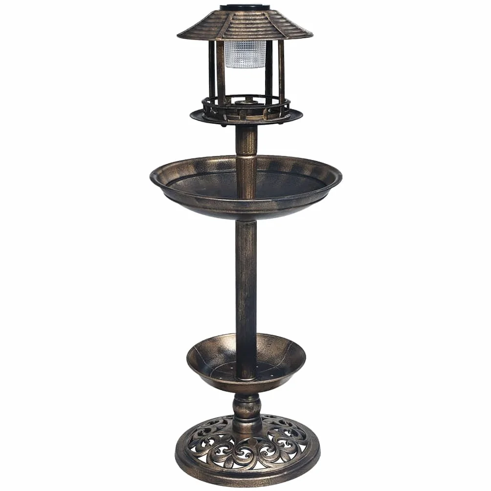 Genérico Bebedero Decorativo para pájaros con Luces LED solares plástico,Casa y jardín,Decoración,Pilas para pájaros-48221