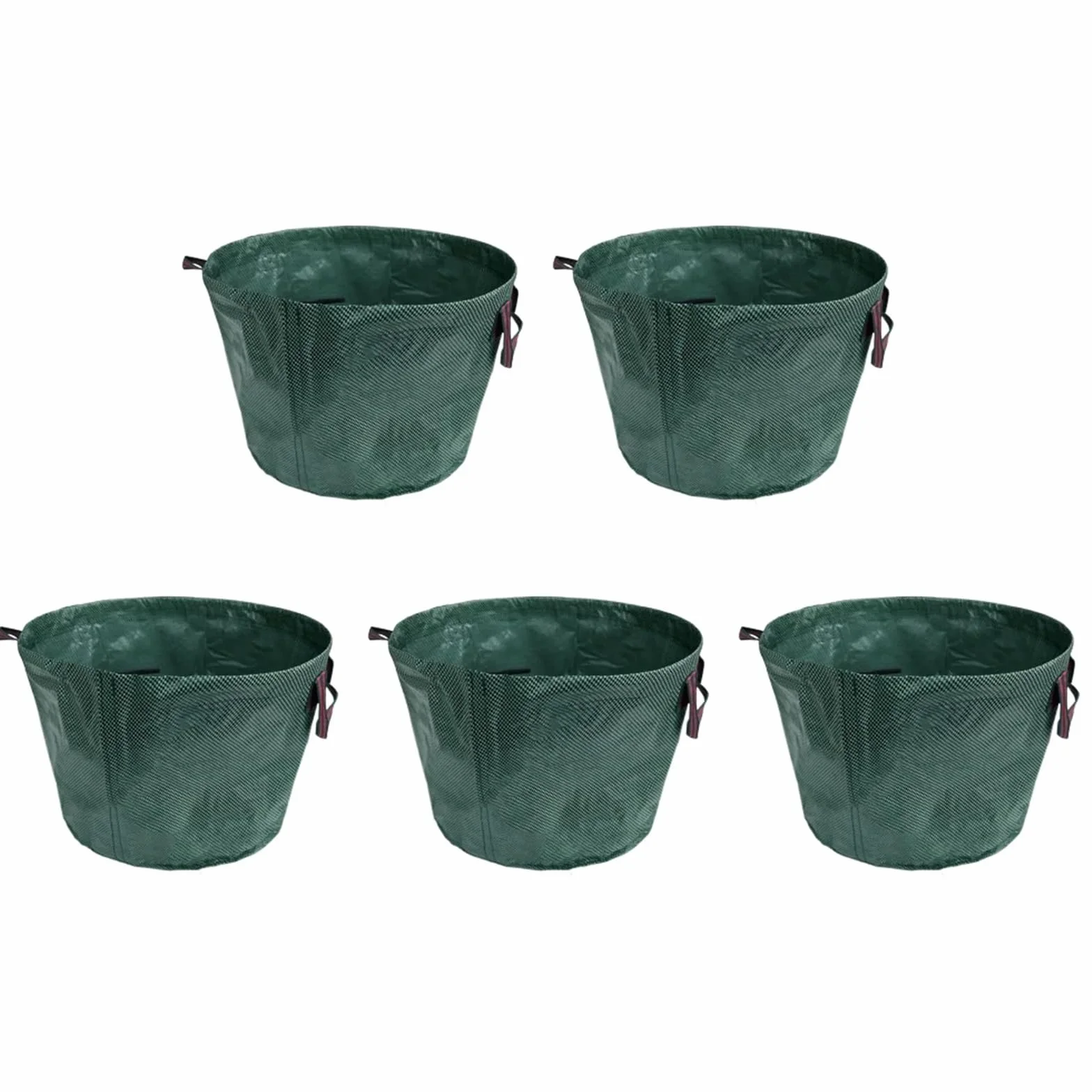 Bolsa de jardín de 50L, Saco de Hojas de Gran Capacidad, Cubo de Basura Ligero, contenedor de Basura Plegable para jardín, Bolsa de Almacenamiento Sacos de Jardin Bolsa Jardin(5PCS)