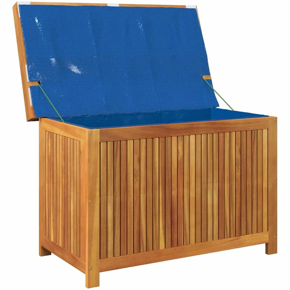 vidaXL Cojines para Exterior 90x50x60,5 cm Madera Maciza Acacia Cofre para Cojines Caja de almacenaje